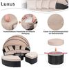Melko Gartenlounge-Set Polyrattan Sonneninsel Tisch & Kissen 180CM Strandkorb Set, (Stück), Wasserabweisend Bild 4