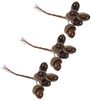 ABC 3-teiliges Weihnachtsdekoration-Set, für Weihnachten, braun, Kunststoff, 11 x 8 x 4 cm Bild 5