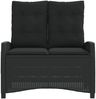 vidaXL Gartenbank Verstellbar mit Kissen Schwarz Poly Rattan 368226 Bild 3