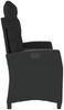 vidaXL Gartenbank Verstellbar mit Kissen Schwarz Poly Rattan 368226 Bild 4