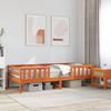 vidaXL Massivholzbett ohne Matratze Wachsbraun 75x190 cm Kiefernholz 846984 Bild 4