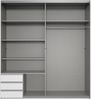 Schwebetürenschrank >Emden< 3 Schübe, GRAPHIT + SAHARAGRAU - 179x198x65cm (BxHxT) Bild 3