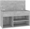 vidaXL Schuhbank Betongrau 80x30x45 cm Holzwerkstoff 808751 Bild 5
