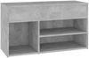 vidaXL Schuhbank Betongrau 80x30x45 cm Holzwerkstoff 808751 Bild 2