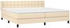 Boxspringbett mit Matratze Stoff Creme 200x200 cm, Härtegrad: H2 [3130062] Bild 3
