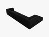 Micadoni Ecksofa Ruby 5-Sitzer Links Samt Salvador Schwarz Bild 5