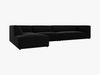 Micadoni Ecksofa Ruby 5-Sitzer Links Samt Salvador Schwarz Bild 3
