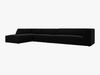 Micadoni Ecksofa Ruby 5-Sitzer Links Samt Salvador Schwarz Bild 2