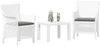 vidaXL Lounge-Set mit Kissen 3 pcs Weiß PP 42035143 Bild 3