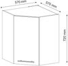 Eckhängeschrank Fame-Line Anthrazit Landhaus 57 cm Vicco Bild 3
