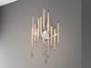 Ausgefallene LED Wandlampe Silber Chrom mit Kristall, Höhe 60cm Bild 3