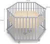 Laufgitter Estrella Grau 128 x 110 cm 6 Ecken Vitalispa Bild 3