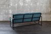 KAWOLA Sofa ARLY Polsterbank Bezug Velvet petrol 80 x 77 x 173 cm Bild 5