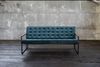 KAWOLA Sofa ARLY Polsterbank Bezug Velvet petrol 80 x 77 x 173 cm Bild 2