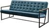 KAWOLA Sofa ARLY Polsterbank Bezug Velvet petrol 80 x 77 x 173 cm Bild 3