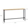 SoBuy FSB19-E Konsolentisch Flur, Metall, Pulverbeschichtung, Helle Eiche, 120 x 65 x 20 cm Bild 3
