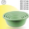 Rührschüssel im ( 3x5er ) Set, Teigschüsseln, 15er-pack Kunststoff Mixing Bowl Set ( 0,7L - 6L ), Stapelbare Salatschüssel Servierschalen für Küche Bild 2