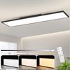 Nettlife LED Panel Deckenleuchte 100/120x30CM Schwarz/Weiß Dimmbar 40W mit Fernbedienung, Dimmbar, LED fest integriert, warmweiß/neutralweiß/kaltweiß Deckenlampe für Wohnzimmer Büro Flur Bild 5