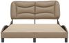 vidaXL Bettgestell ohne Matratze "Hvar" Cappuccino-Braun 140x200 cm Kunstleder 3208006 Bild 4