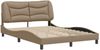 vidaXL Bettgestell ohne Matratze "Hvar" Cappuccino-Braun 140x200 cm Kunstleder 3208006 Bild 3