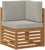 vidaXL Ecksofa Set mit Kissen 6 pcs Natürlich und Hellgrau 3384792 Bild 3