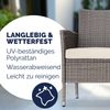 Casaria Gartenbank Poly Rattan Tisch inkl. 7cm Auflagen Creme Bild 2