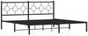 vidaXL Bettgestell mit Kopfteil Metall Schwarz 193x203 cm 376232 Bild 3