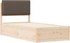 vidaXL Bettgestell mit gepolstertem Kopfteil Taupe 90 x 190 cm 877597 Bild 4