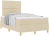 vidaXL Boxspringbett mit Kopfteil Creme 120 x 190 cm Stoff 3339684 Bild 2