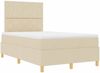 vidaXL Boxspringbett mit Kopfteil Creme 120 x 190 cm Stoff 3339684 Bild 5