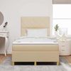 vidaXL Boxspringbett mit Kopfteil Creme 120 x 190 cm Stoff 3339684 Bild 3