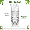 Tiki Longdrinkgläser 6er Set 400ml Lustige Cocktailgläser für Bars Bild 2