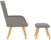 vidaXL Relaxsessel mit Hocker Taupe Stoff [327543] Bild 3