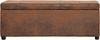 vidaXL Bank mit Staufach 116 cm Braun Wildleder-Optik 281315 Bild 2