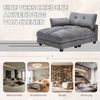 Loungesessel aus Cordstoff mit USB-Anschluss & Getränkehaltern, 140x112x81 cm, Grau Bild 5
