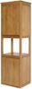 Teak-Hochschrank HWC-M71, Badschrank Badregal Badezimmer, hochwertiges B-Grade-Teak (Kernholz, 20-30 Jahre), 141x41x36cm Bild 5