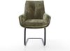 Freischwinger Clea-Flex Chenille Olive Freischwinger flach Schwarz Bild 2