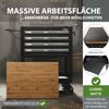Werkstattwagen Profi Compact unbestückt 85 x 68 x 46 cm Holzplatte 4 Schubladen Lochwand Ablage sw Bild 4