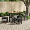 vidaXL Garten Essgruppe mit Kissen 4 pcs Schwarz und Grau 42026762 Bild 3