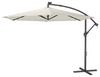 SONGMICS Ampelschirm 350 cm, mit Beleuchtung, UV-Schutz UPF 50+, Sonnenschirm mit Ständer, für Garten Terrasse, Kurbel, beige Bild 2