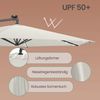 SONGMICS Ampelschirm 350 cm, mit Beleuchtung, UV-Schutz UPF 50+, Sonnenschirm mit Ständer, für Garten Terrasse, Kurbel, beige Bild 4
