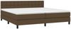 Boxspringbett mit Matratze & LED Stoff Dunkelbraun 200x200 cm, Härtegrad: H2 [3133504] Bild 3