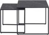 Satztisch >Inverness< in Schwarz matt aus MDF Metall - 50x45x50cm (BxHxT) Bild 3