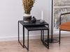 Satztisch >Inverness< in Schwarz matt aus MDF Metall - 50x45x50cm (BxHxT) Bild 2
