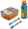 POKÉMON Lunchbox Pokemon Pikachu Kinder 4 tlg. Lunch Set, Kunststoff Aluminium, (4-tlg, Spar-Set), 3 Kammern Brotdose Gabel Löffel Alu-Flasche Bild 5