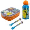 POKÉMON Lunchbox Pokemon Pikachu Kinder 4 tlg. Lunch Set, Kunststoff Aluminium, (4-tlg, Spar-Set), 3 Kammern Brotdose Gabel Löffel Alu-Flasche Bild 4