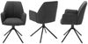 Drehstuhl PEMBA AL Stuhl 2er-Set Stoff anthrazit 180° drehbar Bild 4