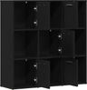 vidaXL Bücherschrank Schwarz Eichen-Optik 90x28x90 cm Holzwerkstoff 862503 Bild 5