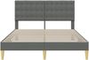 vidaXL Bettrahmen mit Kopfteil Dunkelgrau 140 x 190 cm Stoff 42027792 Bild 4