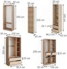 Kleiderschrank Elmo Sonoma 50 x 200 cm 5er Set Vicco Bild 2